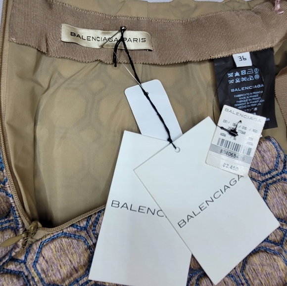 NWT Balenciaga Paris 2010 Fall Runway Show Mini Silk Blend Cushioned Ski… - Picture 7 of 10